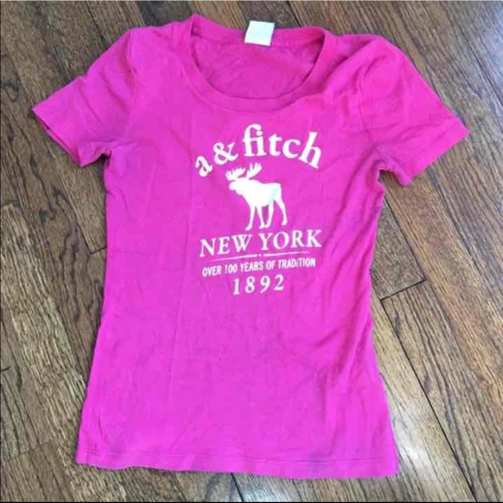 abercrombie and fitch pink shirt